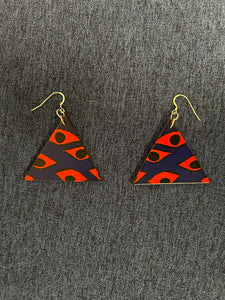 (Seattle Same Day Delivery) Hand-Made Wooden Geometric Earrings (D1)