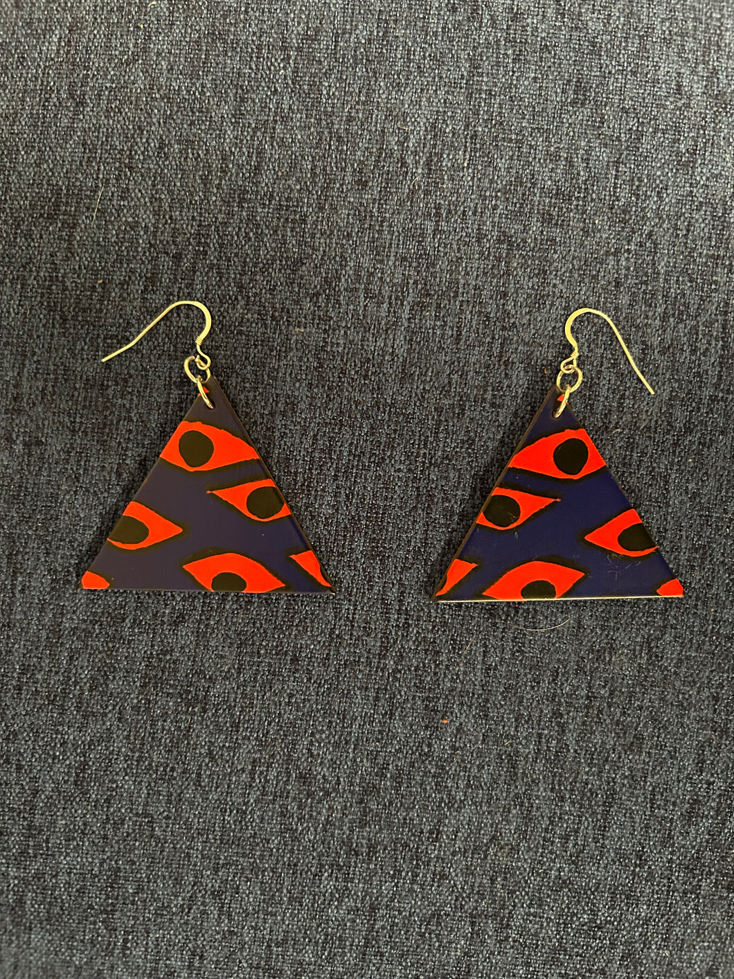 (Seattle Same Day Delivery) Hand-Made Wooden Geometric Earrings (D1)