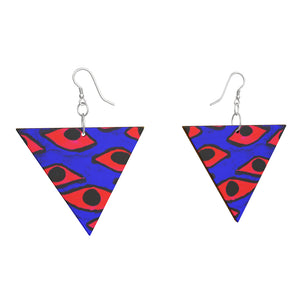 Hand-Made Wooden Geometric Earrings (D1)