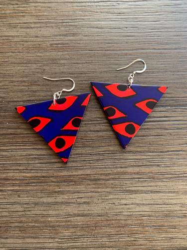 EyesWideOpen1 - Wooden Geometric Earrings