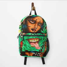 Load image into Gallery viewer, Edgy All-Over-Print Graphic Backpack, tongue out